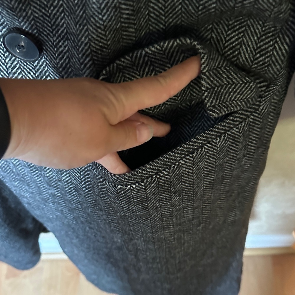 Mango Women's Charcoal Double-Breasted Trench Coat - Picture 3 of 10